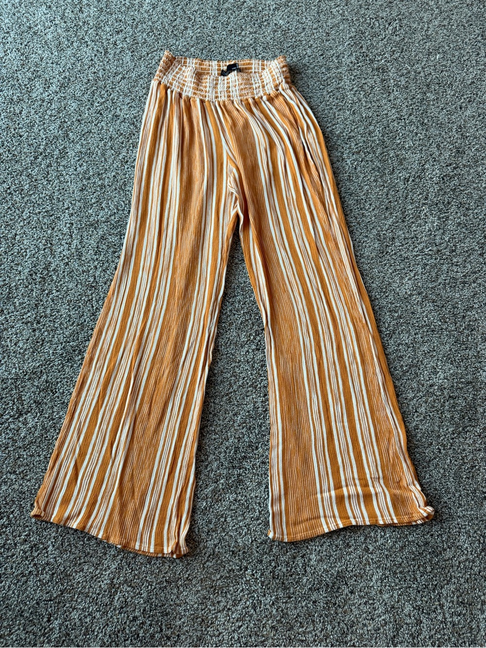 BBJ Los Angeles XL Striped Wide Leg Palazzo Pants Smocked Waist Boho Beach